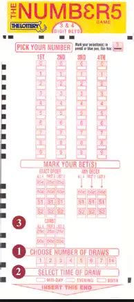 mass lottery numbers game ticket.